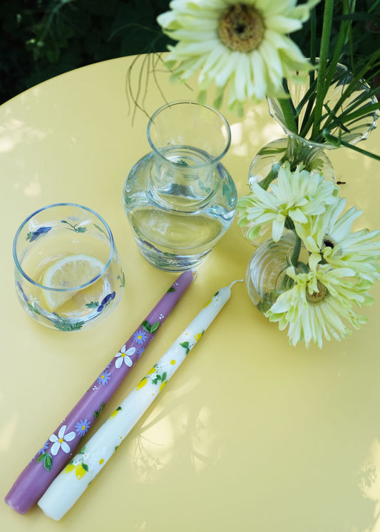 Bougie printanière rose orchidée