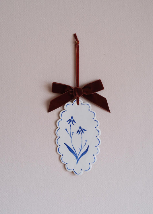 Large blue rudbeckia wall hanging