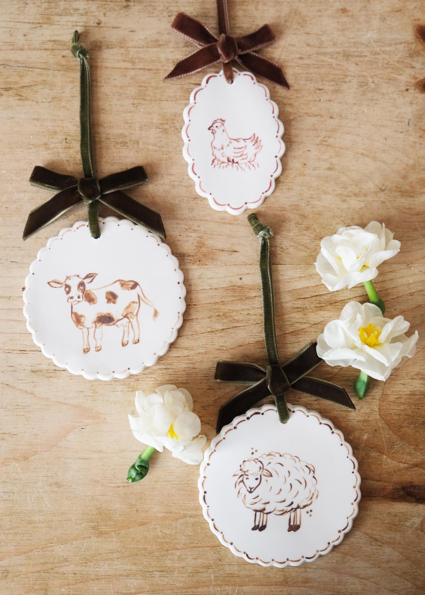 Fluffy sheep wall hanging