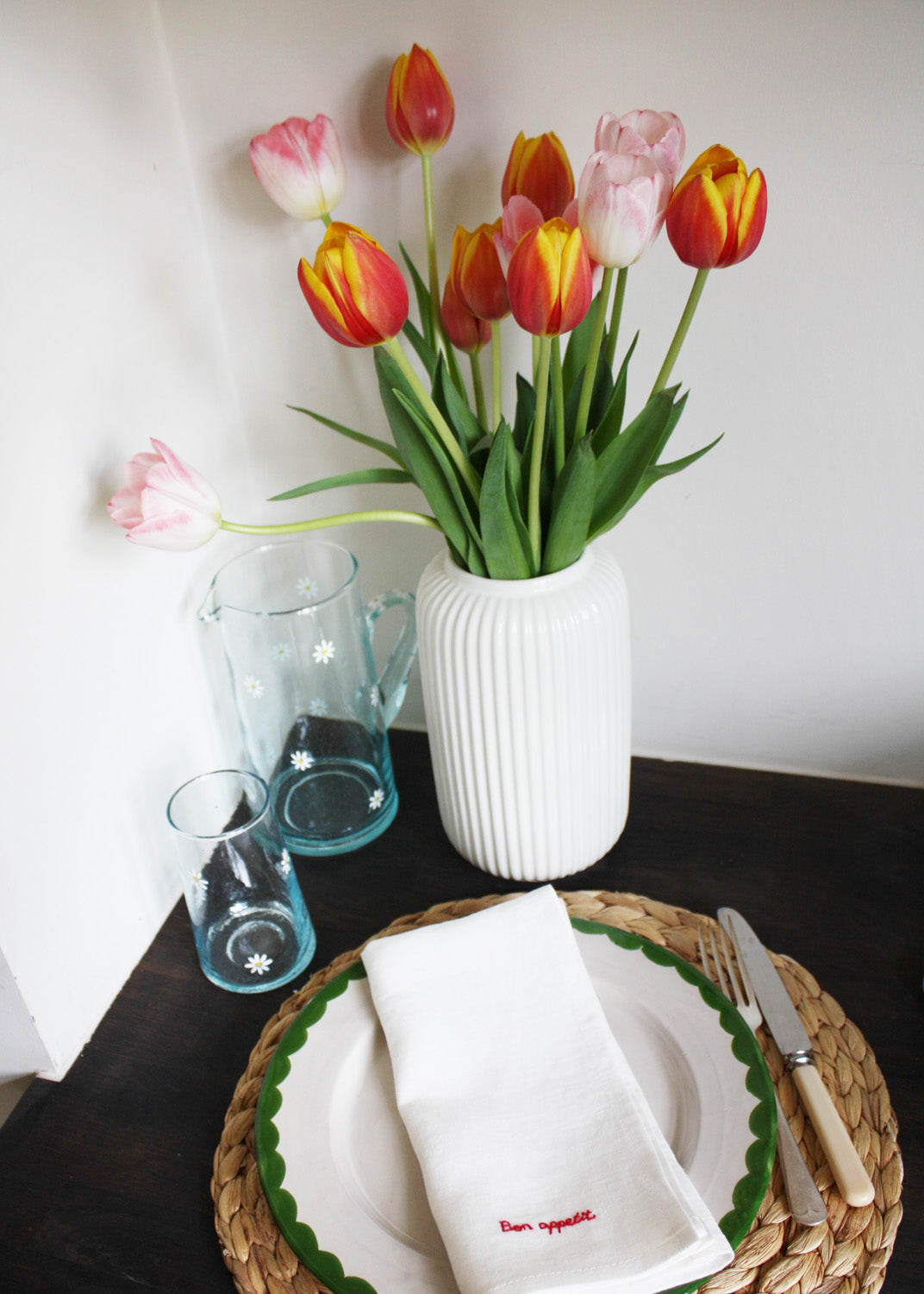Daisy recycled glasses set of 2