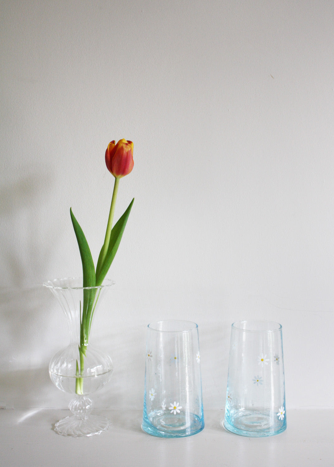 Daisy recycled glasses set of 2