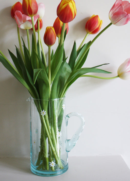 Pichet en verre recyclé Daisy