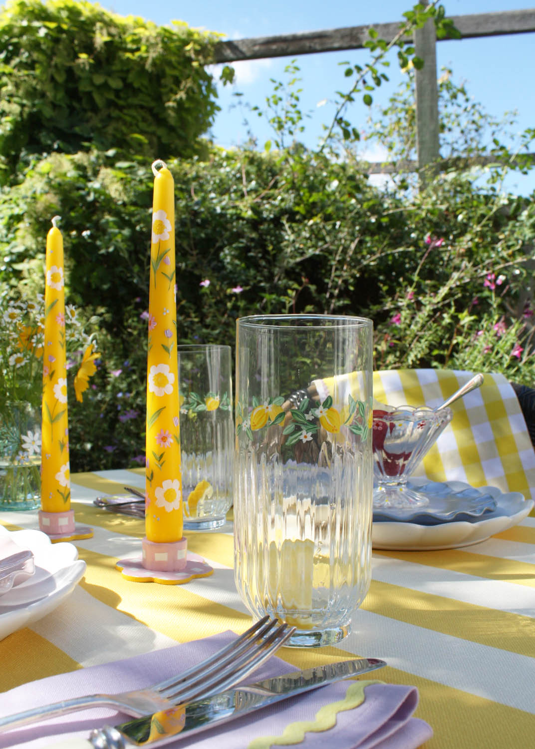 Verres highball côtelés Limoncello lot de 2