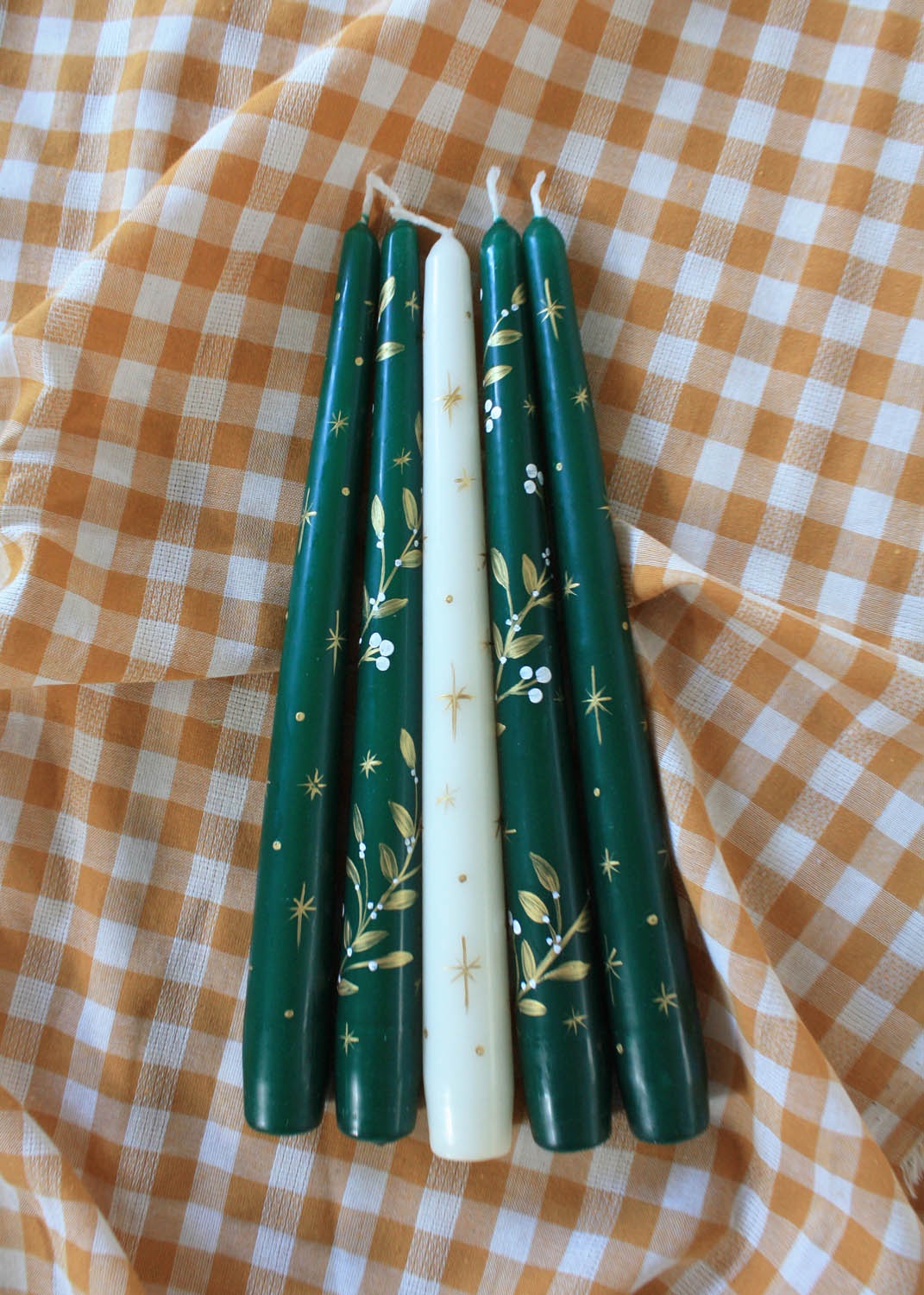 Bougie guirlande dorée