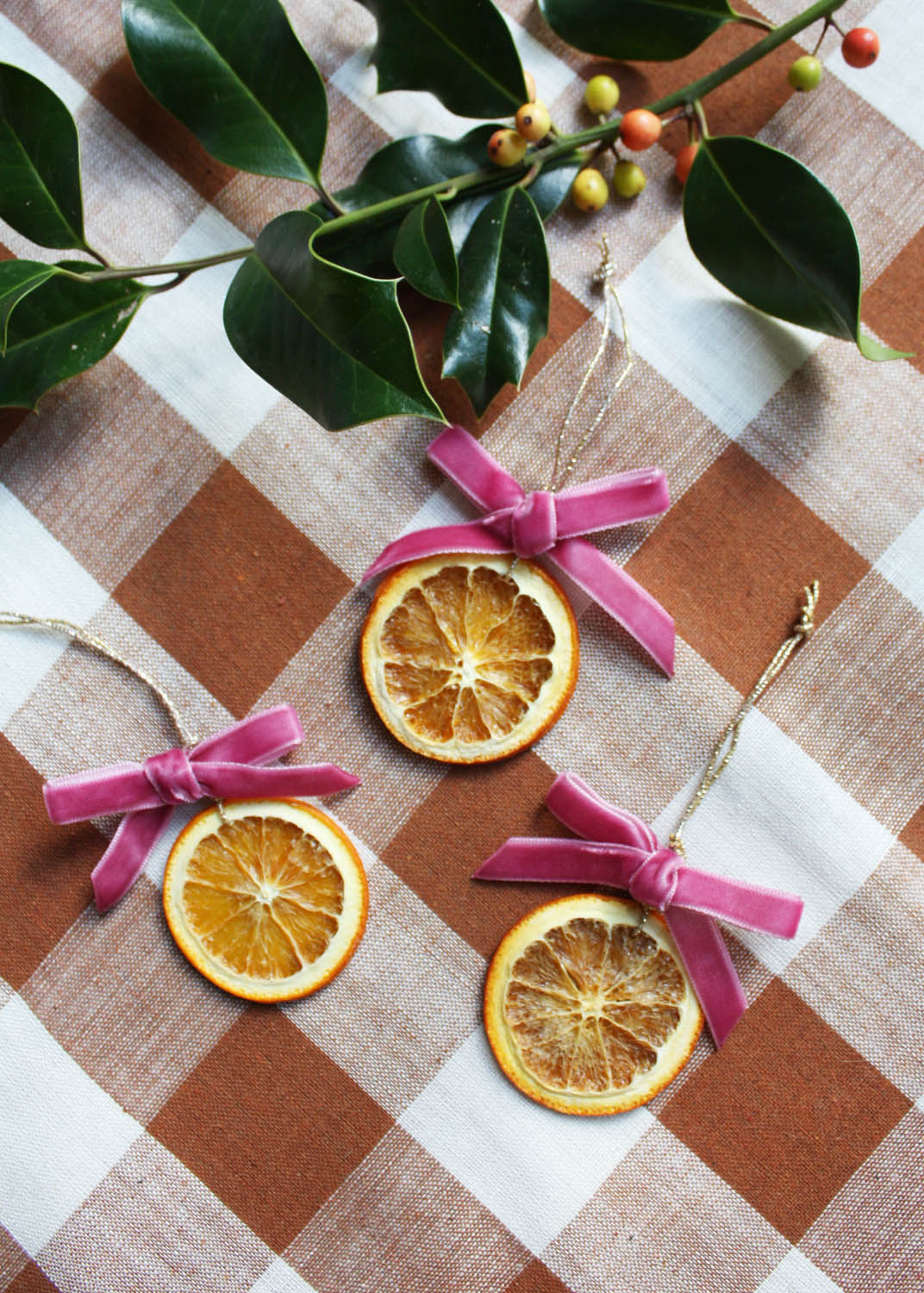 Dried orange decoration set of 3