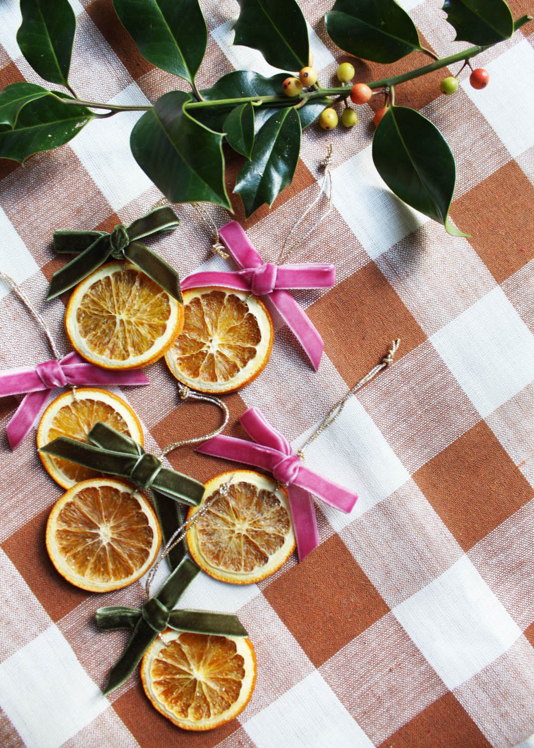 Dried orange decoration set of 3
