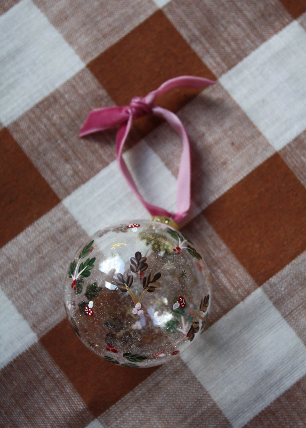 Boule en verre champignon magique