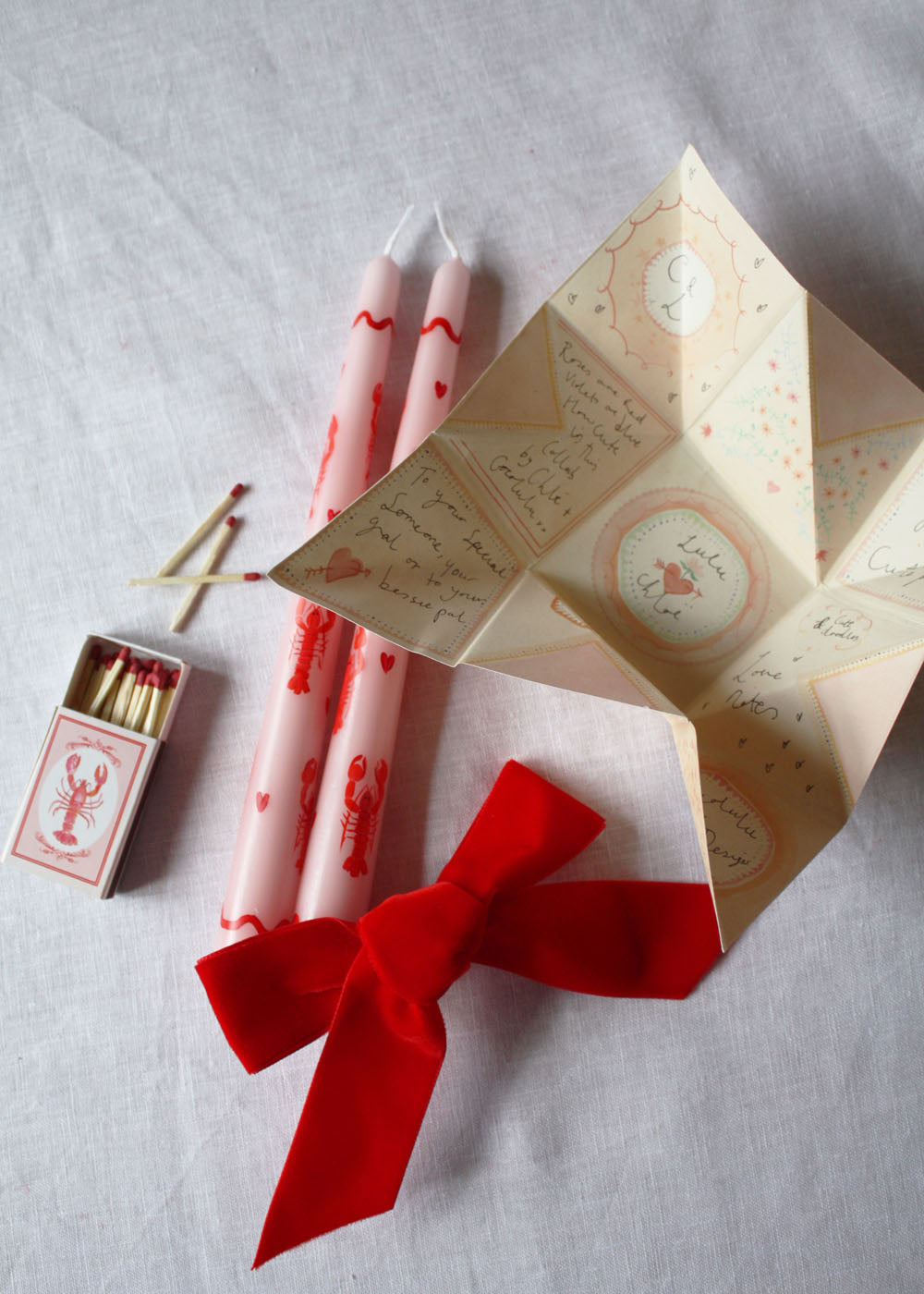 Cocolulu x Chloe Designs Things Ric-rac Coffret bougies homard et boîte d'allumettes