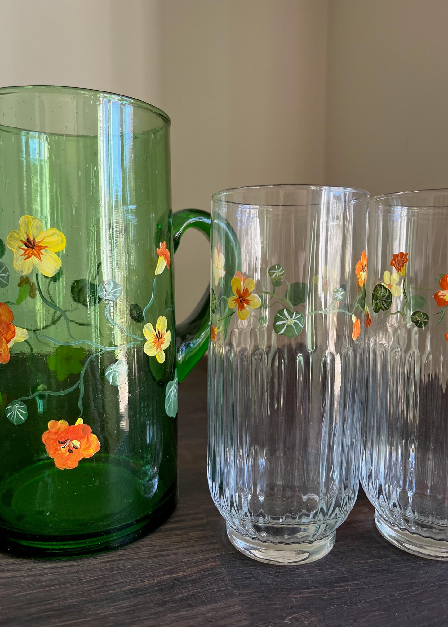 Verres highball côtelés Limoncello lot de 2