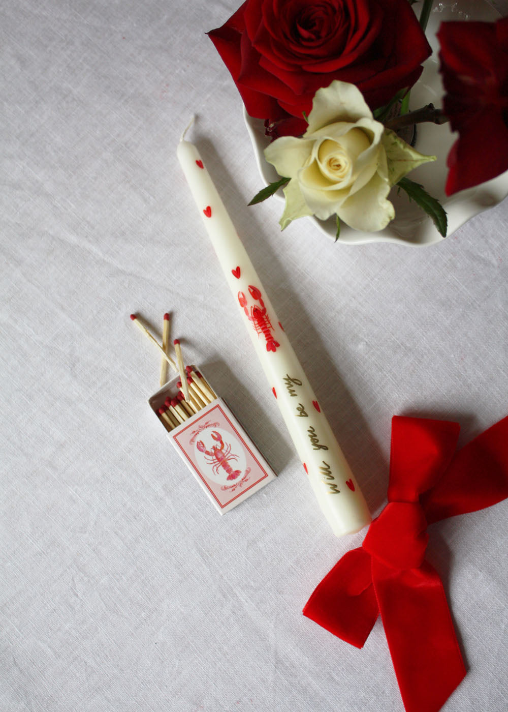 Cocolulu x Chloe Designs Things Coffret bougie et allumettes Homard