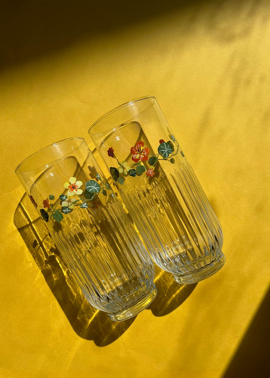 Verres highball côtelés Limoncello lot de 2