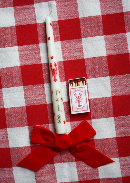 Cocolulu x Chloe Designs Things Coffret bougie et allumettes Homard