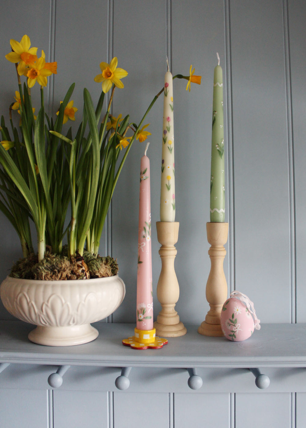 Oeuf en céramique Cosmos rose & marguerite