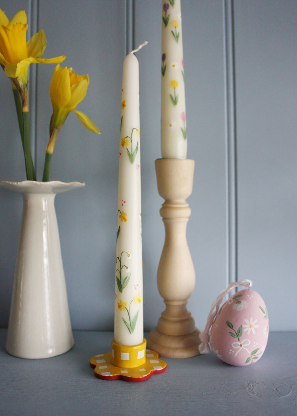 Bougie Jonquilles et gouttes de neige
