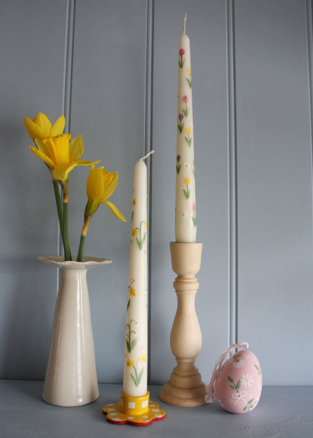 Bougie Jonquilles et gouttes de neige