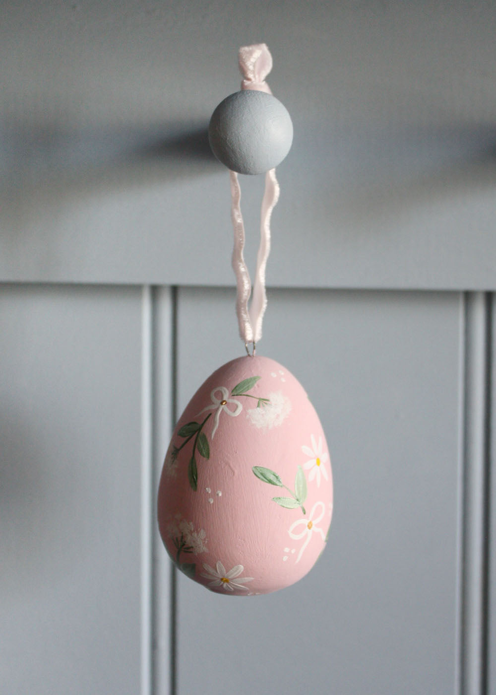 Oeuf en céramique Cosmos rose & marguerite