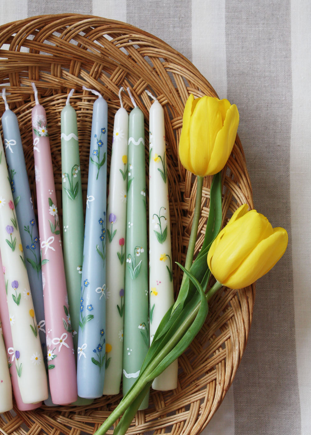 Bougie Jonquilles et gouttes de neige