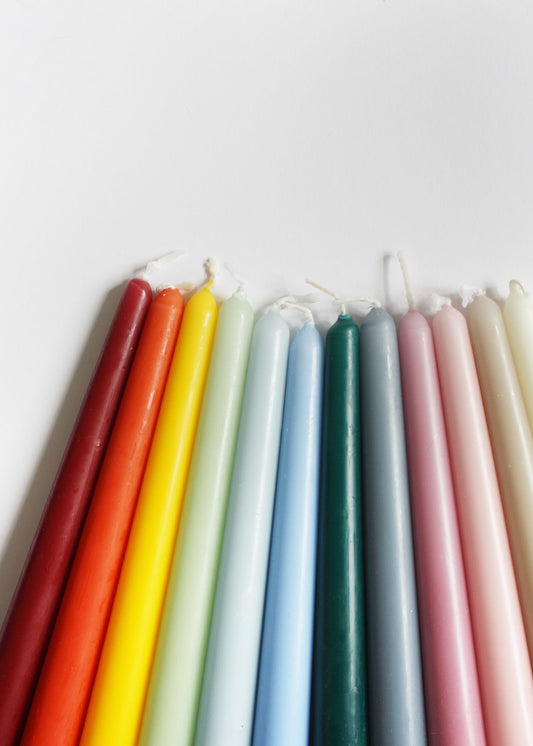 Lot de 4 bougies unies