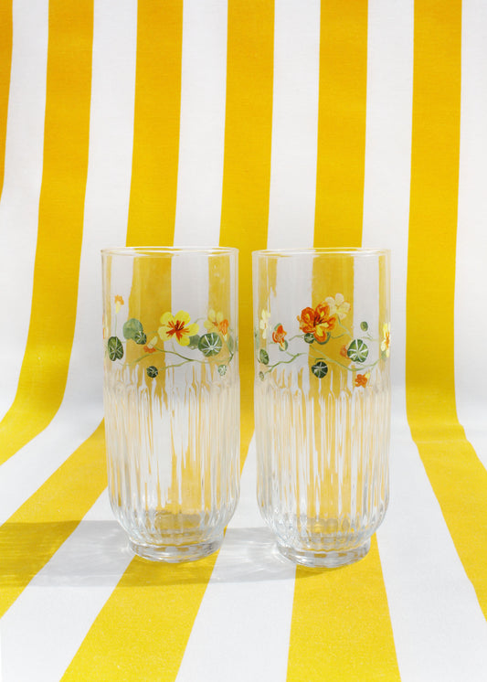 Verres highball côtelés Limoncello lot de 2