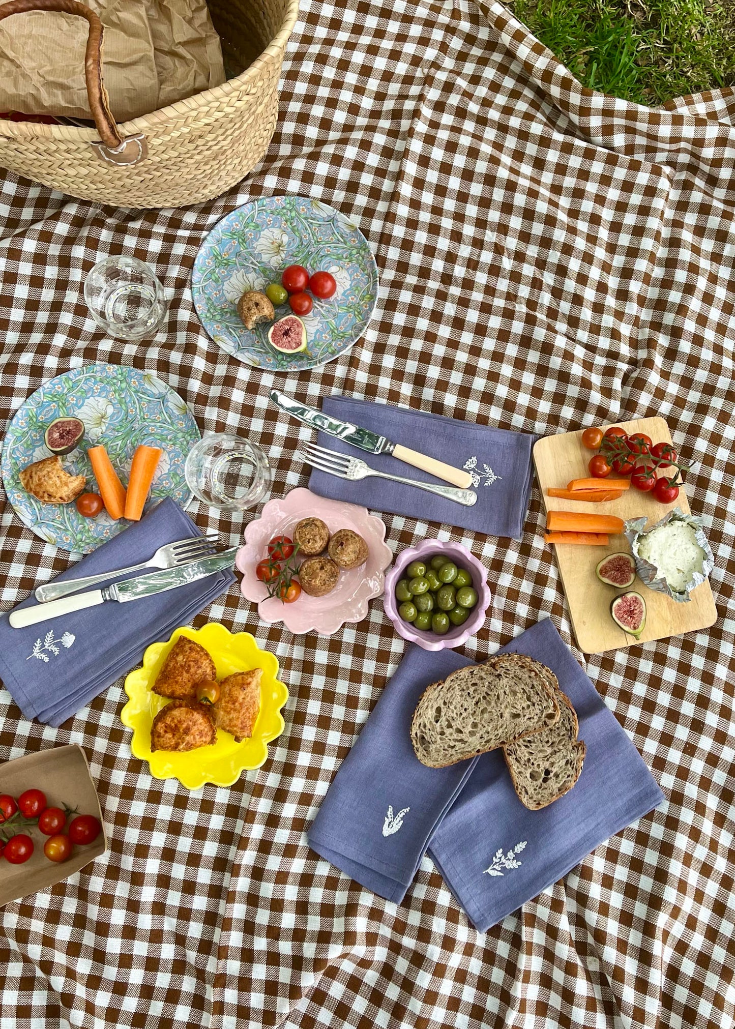 Lot de 2 serviettes en lin Mimosa