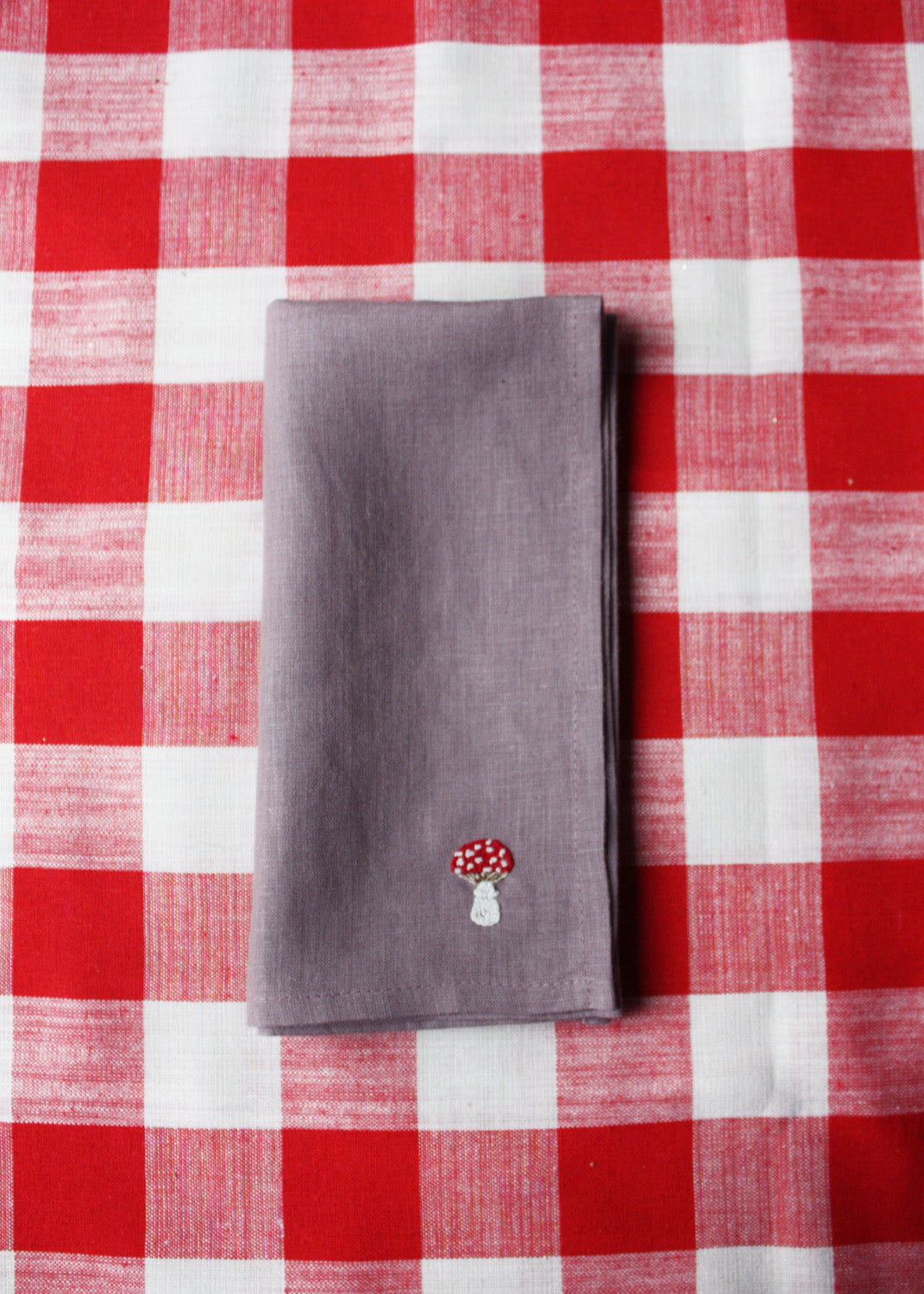 Magical mushrooms linen napkin set of 4