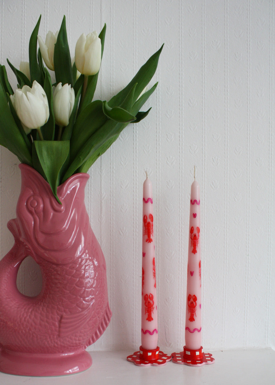 Lobster love candle