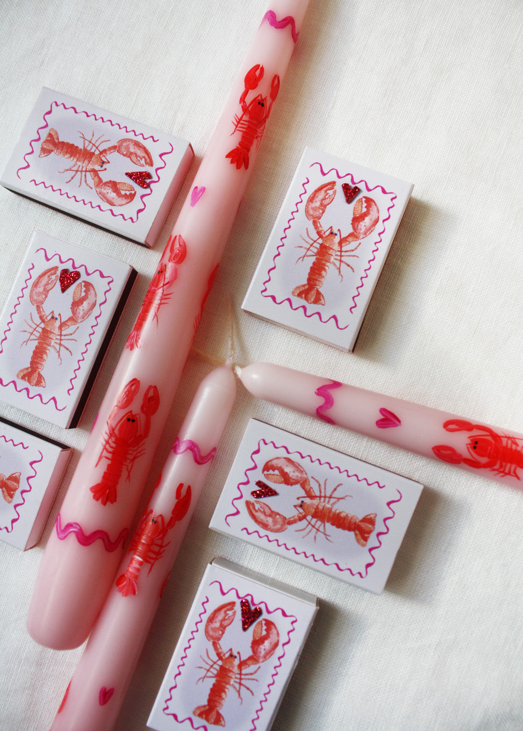 Lobster love candle