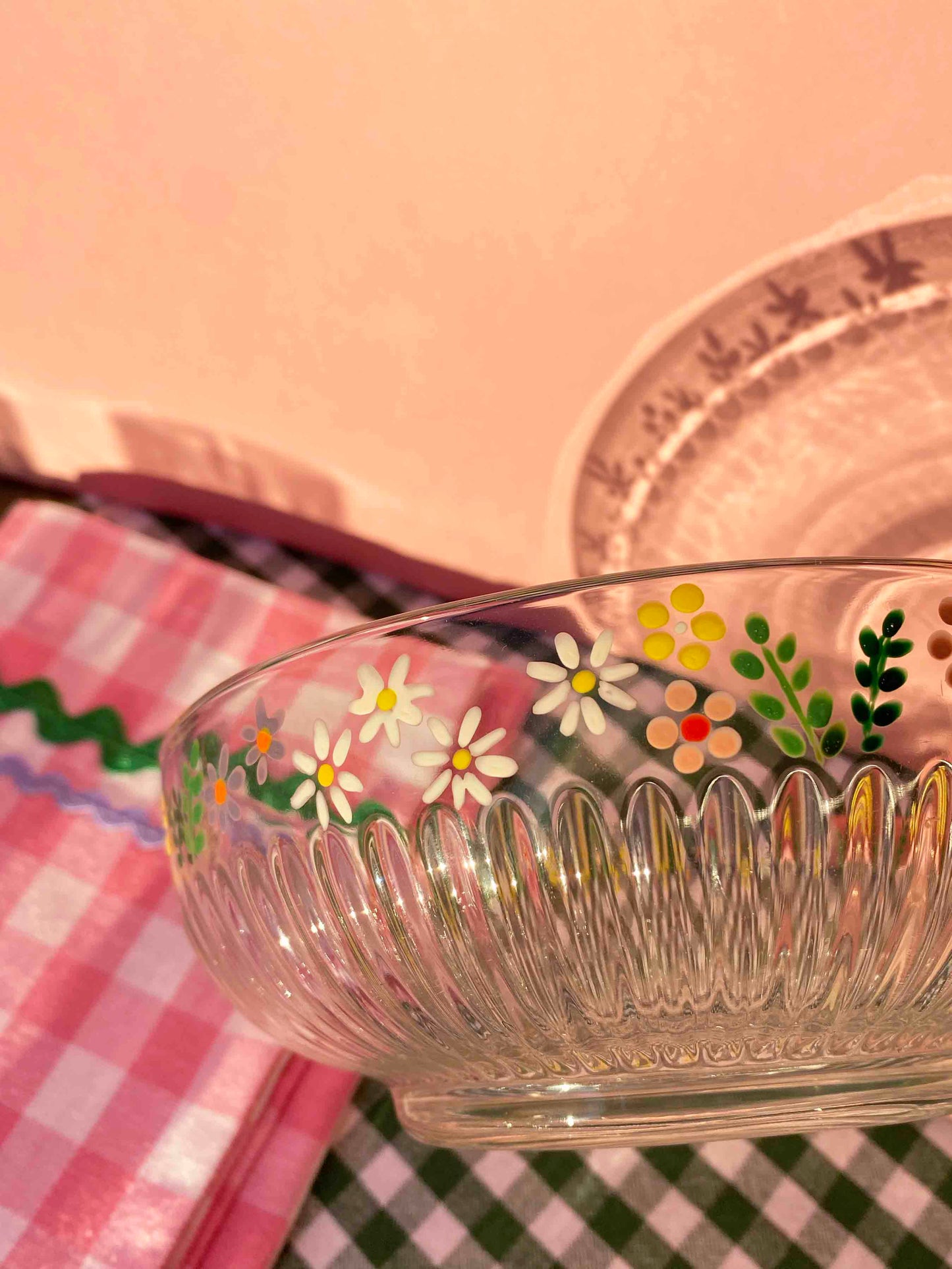 Wild flower ribbed small bowl