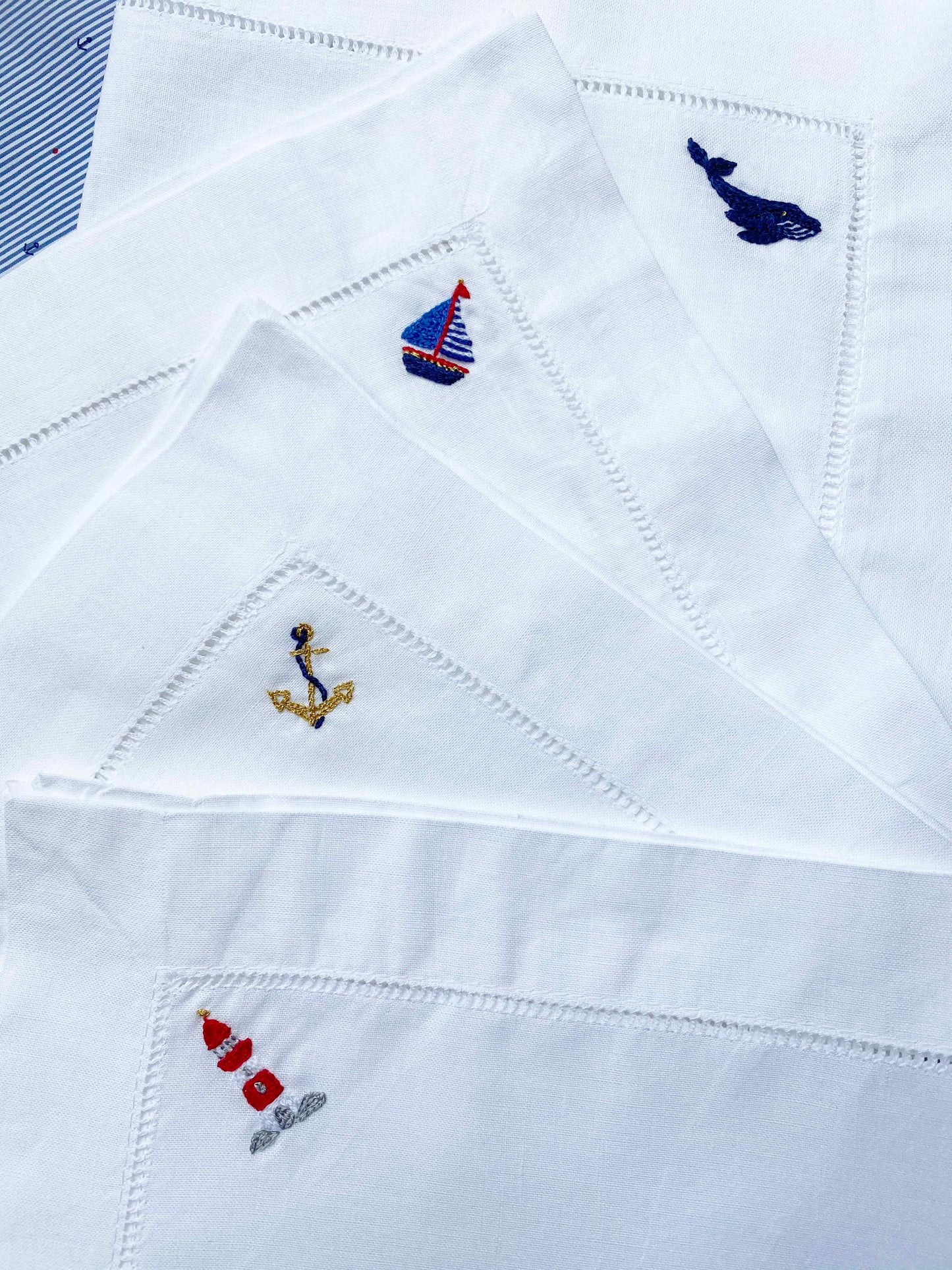 Lot de 2 serviettes sur mesure bord de mer