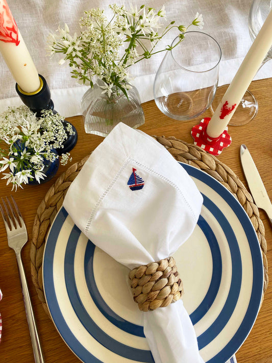 Lot de 2 serviettes sur mesure bord de mer