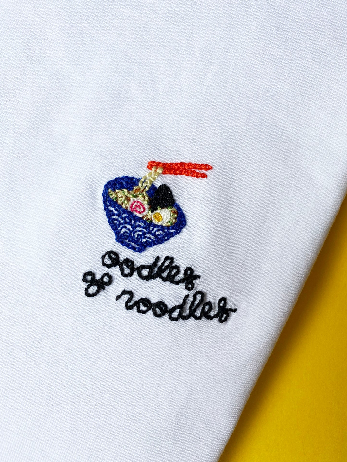 Personalised embroidered unisex organic cotton T-shirt