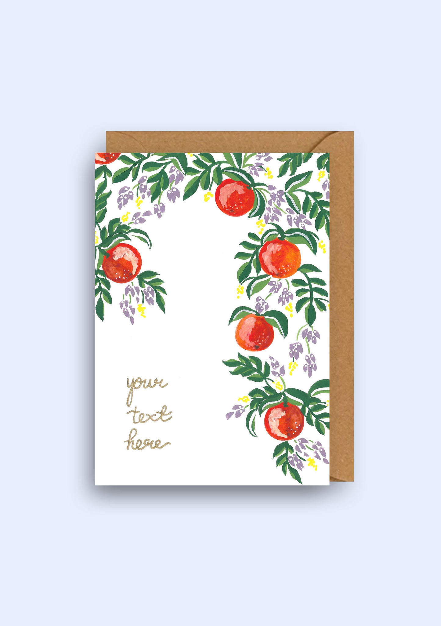 Personalised juicy oranges card