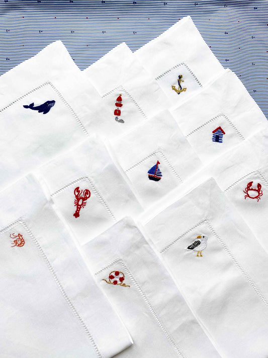 Lot de 2 serviettes sur mesure bord de mer