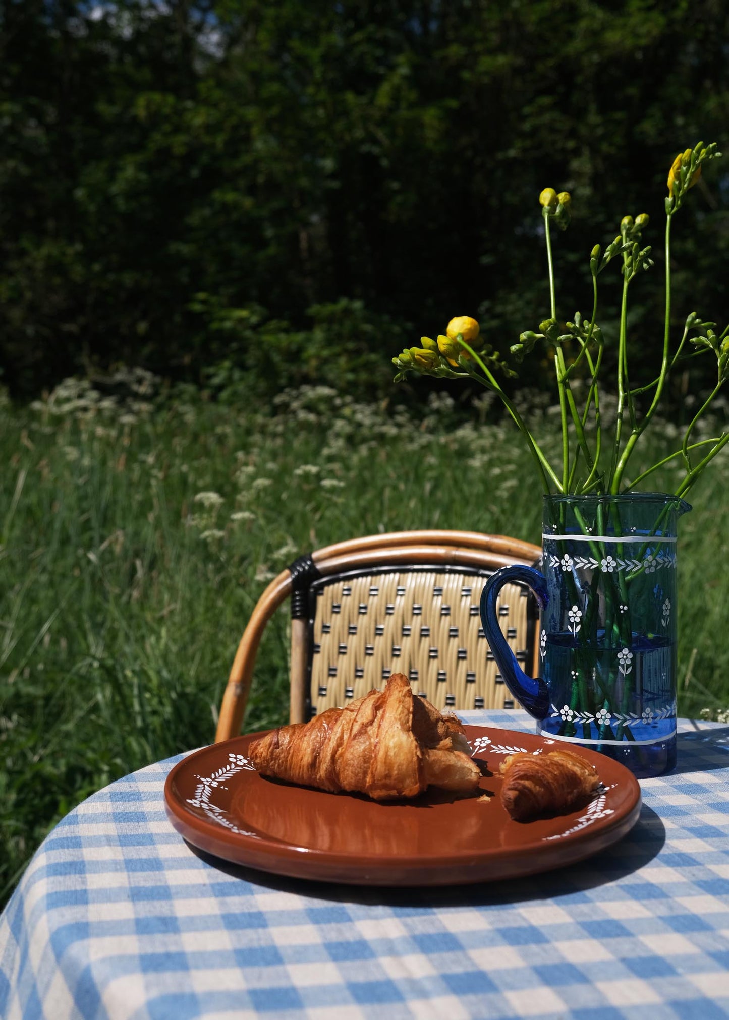Spanish floral terracotta plate