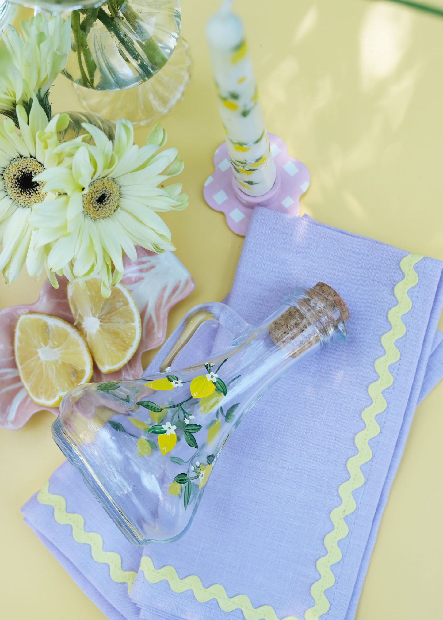 Verres highball côtelés Limoncello lot de 2
