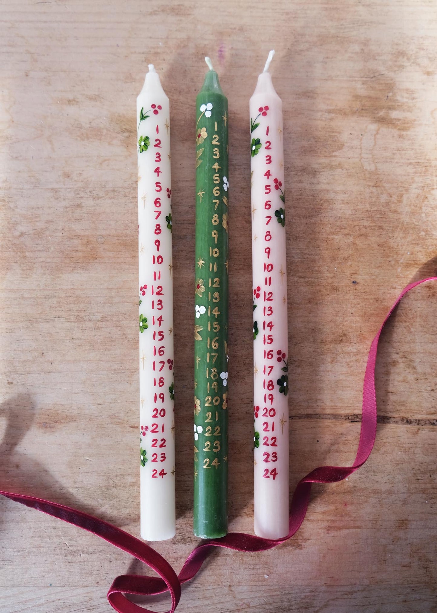festive extra tall Advent candle