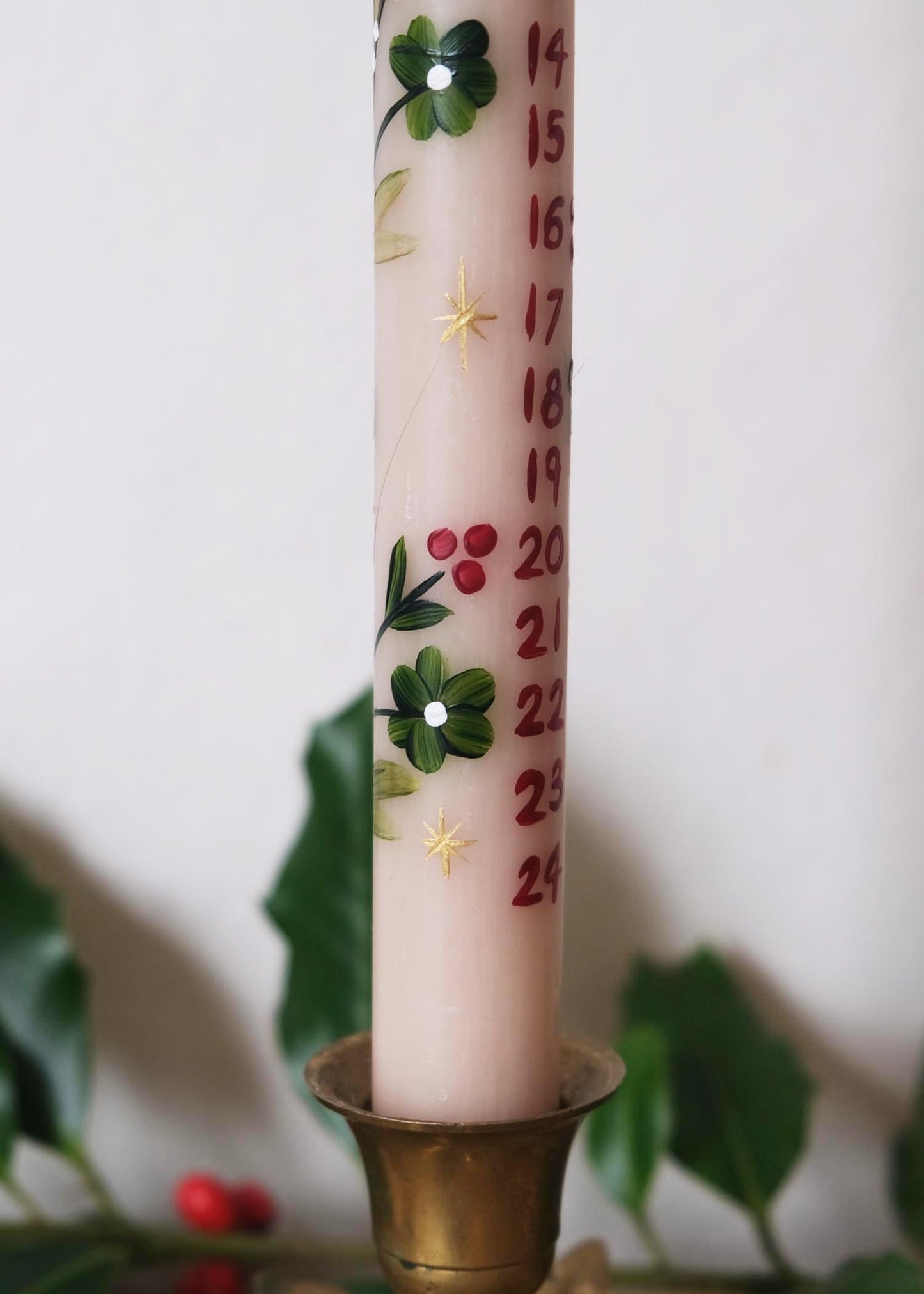 festive extra tall Advent candle