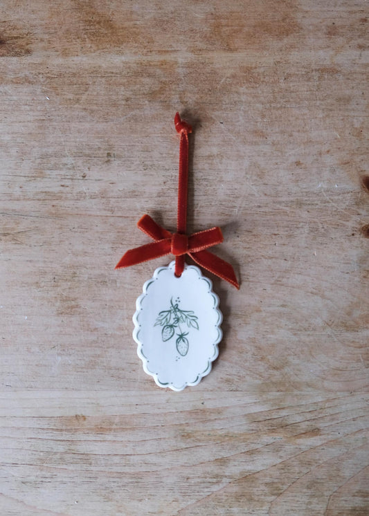 Small green strawberry wall hanging