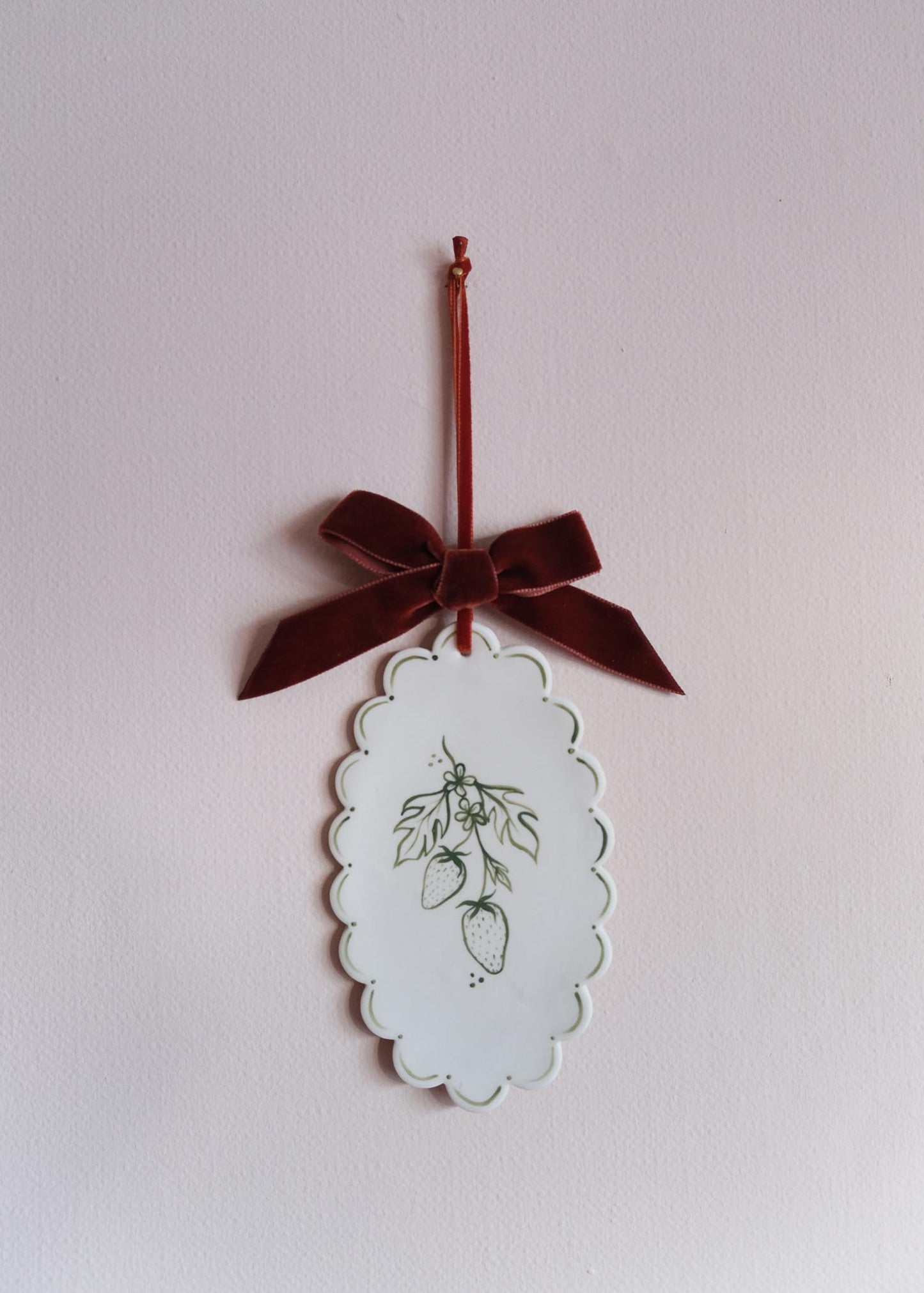 Large green strawberry wall hanging
