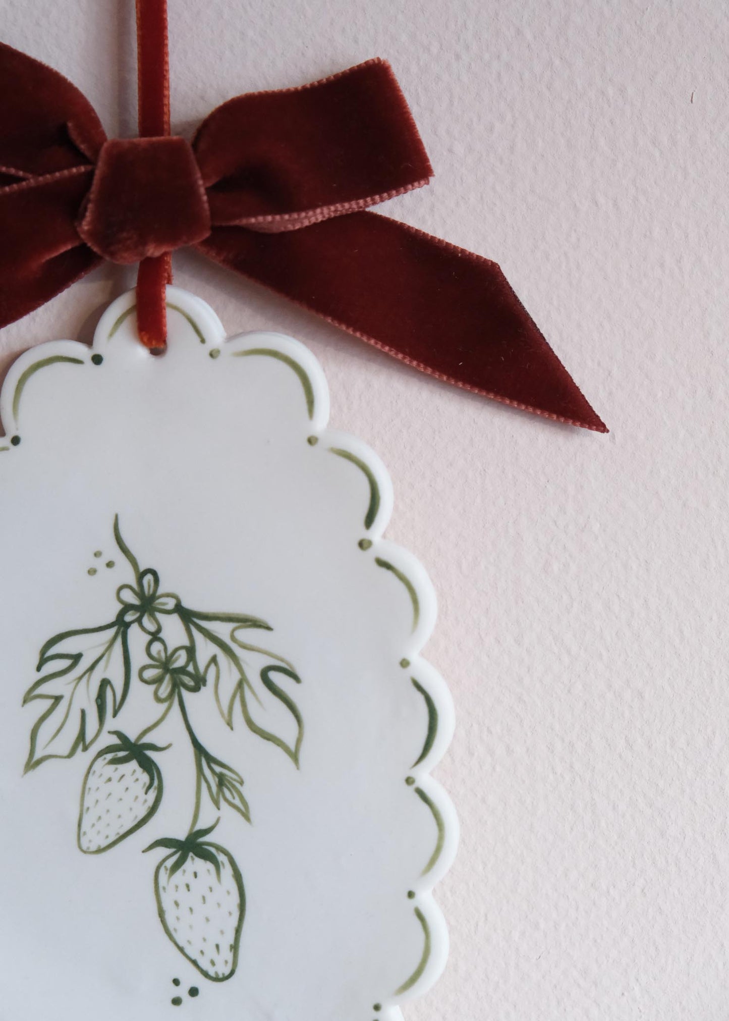 Large green strawberry wall hanging