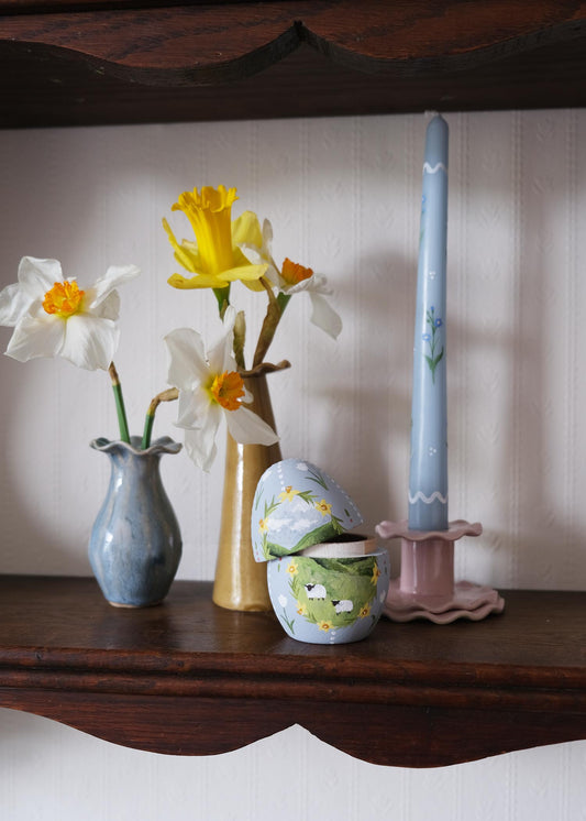 Little sheep wooden egg