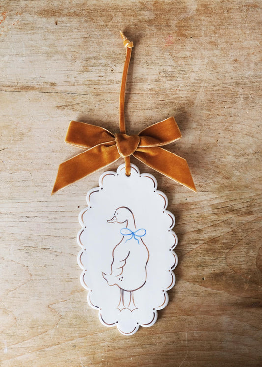 Grande tenture murale en forme de tulipe bleue