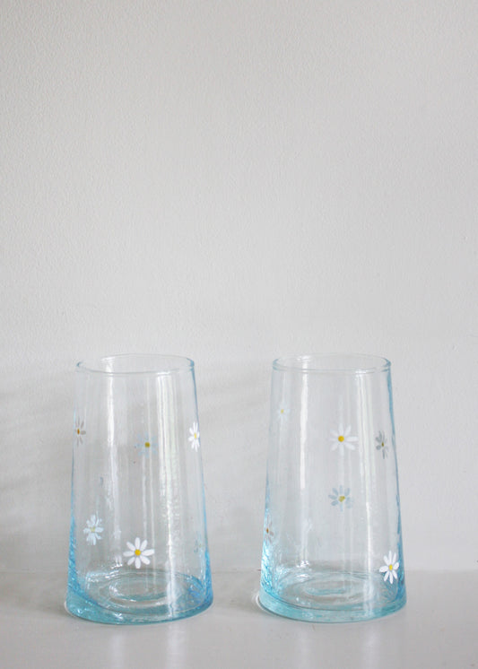 Daisy recycled glasses set of 2