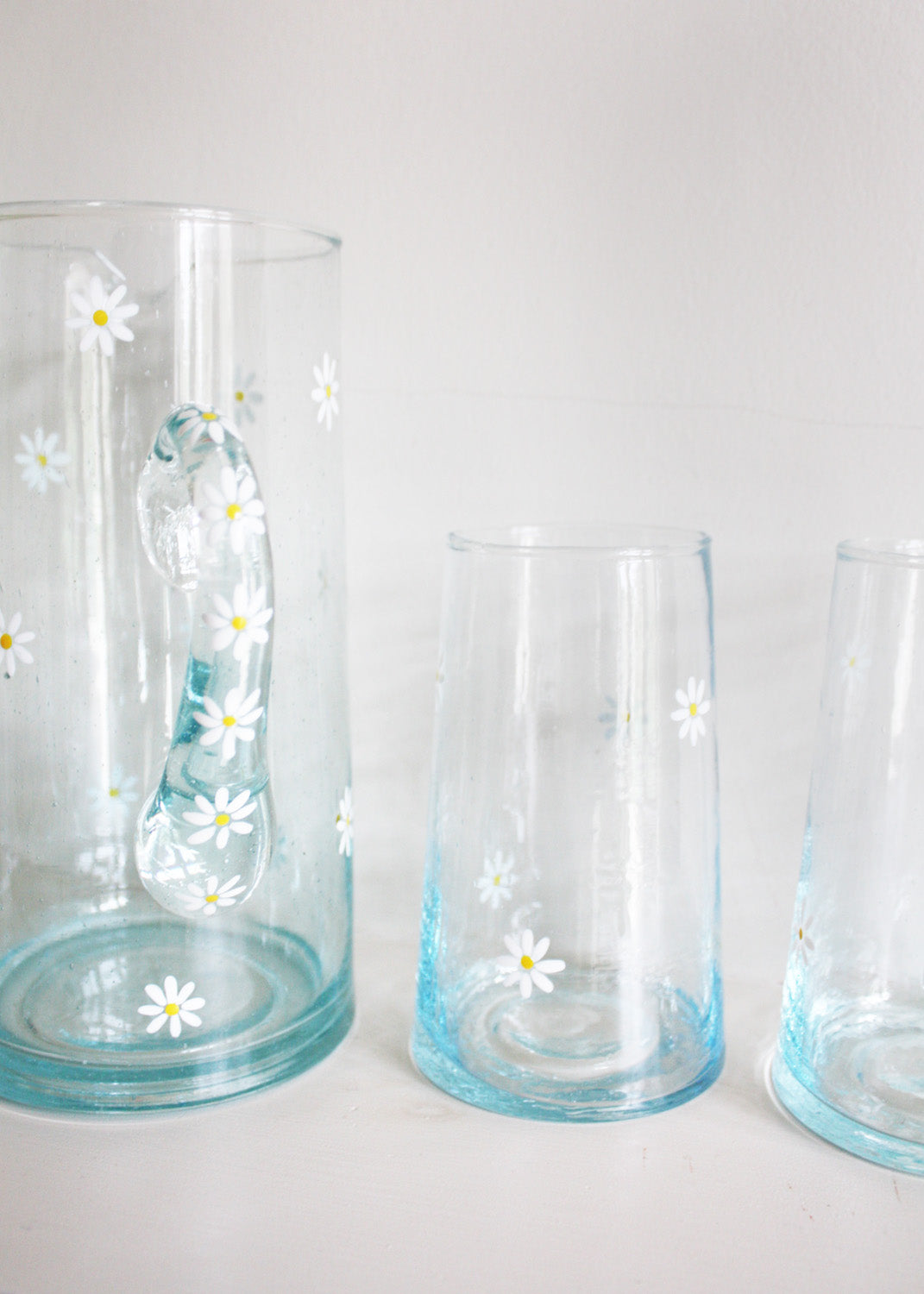 Daisy recycled glasses set of 2
