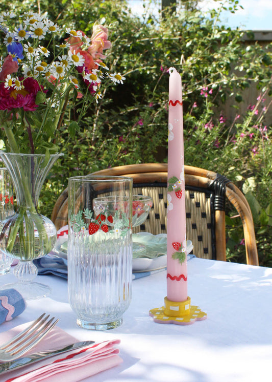 Summer strawberry candle