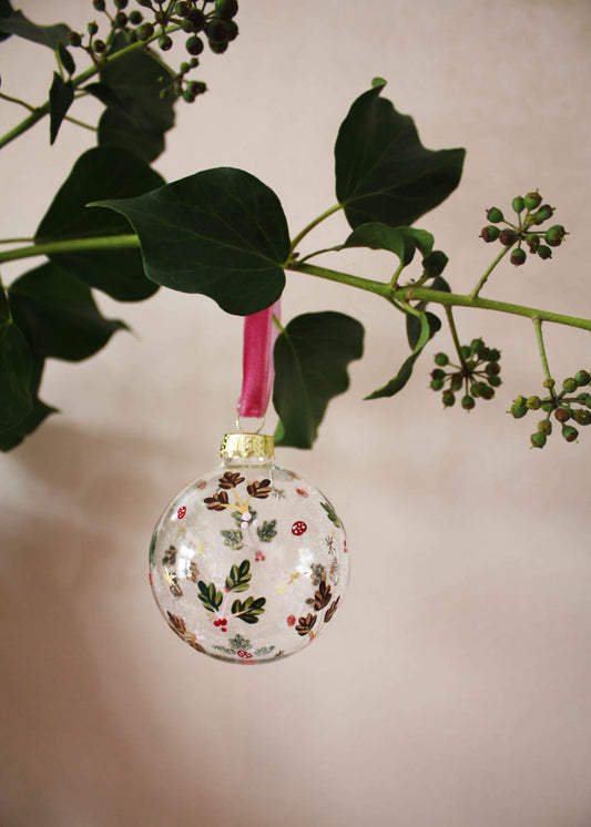 Magical mushroom glass bauble