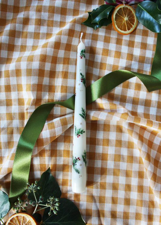 festive tapered Advent candle