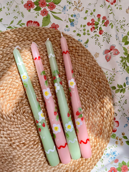 Summer strawberry candle