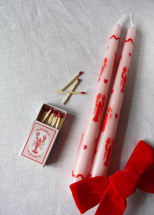 Cocolulu x Chloe Designs Things Ric-rac Lobster candles and match box set
