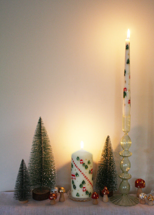 Christmas village advent candle